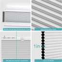 MYshade Cordless Cellular Window Shades No Tools No Drill Blackout Blinds for Indoor Windows Size 29.5" Wide X 72" Height White Room Darkening Window Blinds for Bedroom, Bathroom, Kitchen, Living Room
