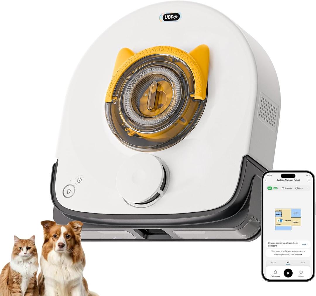 Robot Vacuum and Mop Combo Robotic Vacuum for Pet Hair, Robot Vacuum Cleaner Square Bagless Design, LiDAR Navigation, WiFi/APP Control, Self-Charging 22,000 Pa for Carpet Floor
