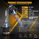 DMEX D2S HID Headlight Bulbs 6000K Cool White Xenon 35W 85122 66240 66040 66240CBI Replacement - Pack of 2 (Not fit Halogen Headlamp)