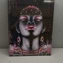 Visual Art Decor Pink and Grey African American Wall Art Pink Room Decor Black Woman Portrait Fashion Painting Framed Canvas Prints Living Room Bedroom Wall Decoration, XLarge 3 Piece Wall Art