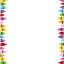 Whaline 80 Sheets Colorful Crayon Border Stationery Paper Cute Letterhead Letter Writing Paper Single-Sided Computer Printer Paper for Note Greeting Card Invitation Office Printing, 8.5 x 11 In