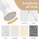 Amazer Spring Tension Shower Curtain Rod, 54-90 Inches Rust-Resistance Tension Curtain Rod Bathroom Rod, Adjustable Shower Curtain Rod No Drill, White