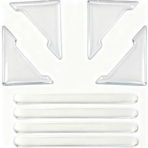 8 Pcs Clear Car Door Edge Guards - Anti-Collision Bumper Protectors, Soft Durable PU, Self-Adhesive Easy Install, Universal Fit for Cars, SUVs, RVs