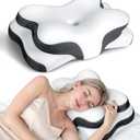 Osteo Sustained Cervical Health Neck Pillow, Contour Zoned Design Ergonomic Pillow for Pain Relief, No-Temperature Affected Memory Foam Pillows, Cooling Pillow Support Side, Back, Stomach Sleeper