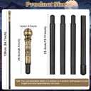 Pimp Cane,Plastic Pimp Canes for Men Gold Walking Cane Prop Costume Accessories,Halloween Staff Ringmaster Joker Cosplay Party