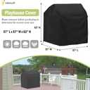 Playhouse cover, Outdoor playhouse covers waterproof, 57" L x 57" W x 63" H, Sun Protection Dust, 420D Heavy duty oxford fabric, (Black)