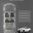 3W BMW X6 Floor Mats 2020-2026 G06 M/M50i/sDrive40i/xDrive40i, TPE Black