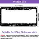 Space Galaxy License Plate Frame Planets and Stars License Plate Holder Constellation Art Car Tag Frame License Plate Car Accessories 2 Holes Novelty Auto Car Tag Vanity Present