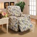 Madison - JER-LGRECL-BLFL Jersey Large Recliner Slipcover, Blue