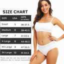 RHYFF Womens Underwear Cotton Bikini Panties Lace Soft Hipster Panty Ladies Stretch Full Briefs 5 Pack (White, XL)