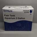 Fish Tank Aquarium 3 Gallon, Smart Aquarium Kits - Silent Water Pump, Self Cleaning System,7 Color Lights, Temperature Display, Aromatherapy, Advanced Filtration