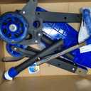 Kick Scooter for Kids Ages 6-12, LED Lighted Wheels and 3 Adjustable Height Handlebars, Kids Kick Scooter, Extra Wide Deck for Girls and Boys Blue