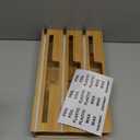 SpaceAid WrapNeat 3 in 1 Wrap Organizer with Cutter and Labels, Plastic Wrap, Aluminum Foil and Wax Bamboo Dispenser for Kitchen Storage Organization Holder for 12" Roll (Natural) (3-Slot, 3"Tall)