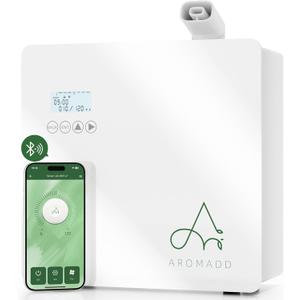 2025 Upgraded 3500 Sq.Ft Smart Scent Diffuser - HVAC System, Whole House Aroma & Hotel Collection Diffuser, Waterless Essential Oil Diffuser for Home Large Room, Cold Air Tech, 600mL (Pure White)
