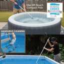 KOKIDO Rechargeable Handheld Hot Tub Spa Pool Vacuum, IPX8, Aluminum Pole and 2 Brush Heads, Ideal for Inflatable, Above Ground & Pools up to 20ft, 60-min Cordless Spot Cleaning Sand and Debris XV110