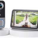 Video Doorbell Camera Wireless No Subscription No WiFi &APP , with Monitor | Two-Way Audio,4.5'' display screen 1080P HD, Night Vision, 120 View Angle,Plug & Play,Free Local SD Storage, Auto Recording