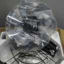 LEDIARY 20" Caged Ceiling Fan with Light, Small Flush Mount Ceiling Fan with App&Remote, Low Profile Bladeless Ceiling Fan for Bedroom, Kitchen, Dining Room-Black