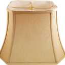 Royal Designs, Inc. BS-710-14AGL Rectangle Cut Corner Basic Lamp Shade, (6x8) x (9x14) x 10.5, Antique Gold