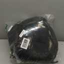 downluxe Bistro Chair Cushions for Patio Furniture, Water-Resistant Round Outdoor Chair Cushions Set of 2 with Non-Slip Ties, 15" x 15", Black