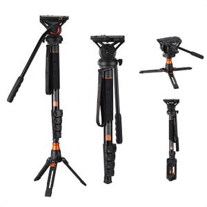 K&F CONCEPT Camera Monopod with Fluid Head and Tripod Base 70.5"