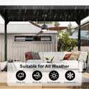 WINGBO 52" Outdoor Ceiling Fans with Lights, Wet Rated Waterproof Indoor Ceiling Fan with Remote, 3 ABS Blades Modern Ceiling Fan, 3CCT Quiet 6-Speed DC Motor, for Porch Patio Bathroom, Black+Walnut