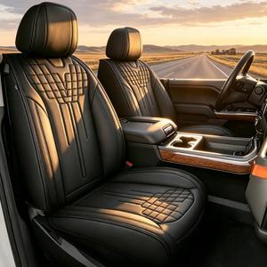 Chevy Silverado 5 Full Seat Covers 2007-2026 1500 2500HD 3500HD Sierra Gray