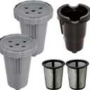 Reusable cups for 2-Pack Universal K Refillable Coffee Pods filter with 5 Holes, compatible with K Supreme, K Slim, K-Duo Gen2, K-Brew Chill with MultiStream Technology