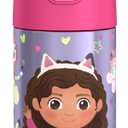 THERMOS FUNTAINER Water Bottle with Straw - 12 Ounce - Kids Stainless Steel Vacuum Insulated Water Bottle with Lid, Gabbys Dollhouse