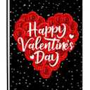 8 x Doncida Happy Valentines Day Garden Flag 12x18 Inch Double Sided Burlap Romantic Rose Heart Anniversary Small Yard Flag for Outside Decoration