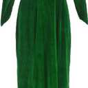Kids Girls Dress Costume Toddler Princess Cosplay Green Velvet Gown Halloween Outfit 6 years and up (Large)