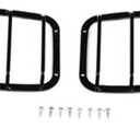 Car Rear Bumper Tail Light Cover Trim Lamp Frame Compatible for Hummer H3 2005-2009 Stainless Steel Black Interior Accessories(Style C)