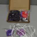 RoundFunny Purple Black 99 Pcs Graduation Leis 2026 Candy Ribbon Leis Kit Class of 2026 Congrats Candy Necklace DIY Craft Accessories Graduation Gift for Party Supplies High School College