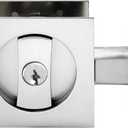 Pocket Door Lock with Key,Privacy Door Hardware Suitable for Bathroom Bedroom etc Recessed 2 Sided, 2 3/8" Backset, Invisible Hardware for 1 3/8 to 2 3/16 Thickness Door (Sliver)