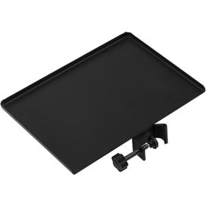 RTNLIT Heavy Duty Metal Music Stand Tray, Universal Mic Stand Tray for Music Sheet, Singing, Stage, Audio Recording (7.9" x 5.5")