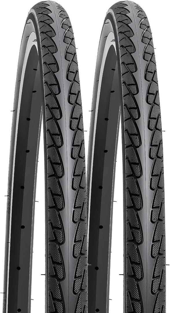 YUNSCM 2-PCS 24x1 3/8 (37-540) Wheelchair Tires Compatible with 24 x 1 3/8 24x1 3-8 Road Bike Bicycle Tires (Y-1286)