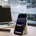 2 x Keallce for iPhone 17 Pro Wallet Case with Crossbody Strap, 4 Credit Card Holder with RFID Blocking, Magnetic Closure iPhone Stand Flip Cover Shockproof for Women,6.3inch Beige