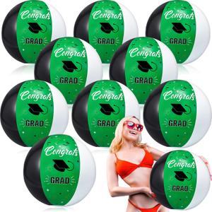 10 Pack Graduation Beach Balls Class of 2025 Inflatable Pool Toys Congrats Grad Beach Ball 10 Inch Graduation Party Favors Bulk Gifts for Graduation Party Supplies and Decorations