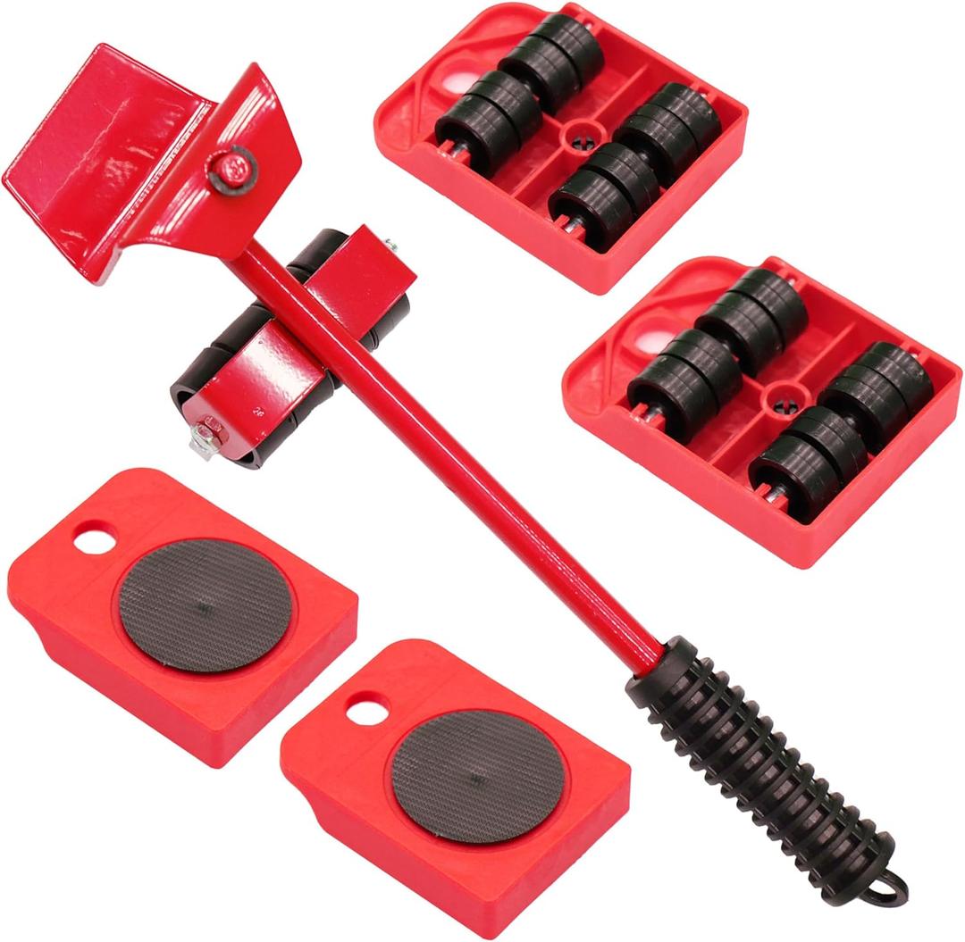 Furniture Lifter Tool Set with Wheels  Heavy Duty Furniture Movers, Sliding Furniture for Hardwood Floors and Carpets, Easy to Use Furniture Sliders for Home, Office, and Appliance Moving
