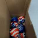 Sotiff 48 Pcs 4th of July Stress Balls 2.5 Inch Mini Patriotic Red White Blue American Flag Memorial Day Independence Day Stress Relief Toys for Girls Boys USA Party Supplies Gifts Goodie Bag Fillers