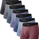 BAMBOO COOL Men's Ultra Breathable Underwear,No Riding Up Boxer Briefs with ComfortFlexible Waistband,Multipack (L)