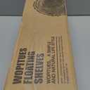 WOPITUES Wood Floating Shelves Set of 6, Shelves for Wall Decor, Farmhouse Shelf for Bedroom, Bathroom Storage Shelves, Book Shelves for Living Room - Rustic Brown (16.5 Inch)