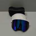 Ski Goggles, Snowboard Goggles with 2 UV400 Anti-Fog Detachable Magnet Lenses for Men & Women Adult (Ver.2 Blue(vlt 16.3%) + Clear (Vlt 83.5%))