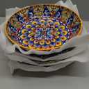 vancasso Pasta Bowls, 42 oz Ceramic Salad Bowls of 4,Large Corlorful Serving Bowls for Kitchen, Dishwasher & Microwave Safe Soup Bowls, Pasta Plates