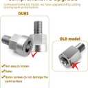 Universal Bicycle Trailer Axle Adapter for M10x1.0/3/8" x26/M5 Solid Axles - Heavy-Duty 304 Stainless Steel Coupler with Anti-Lock Design