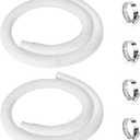 2 Pcs 1.25" Pool Hose, 59" Long Accessory Pool Pump Replacement Hoses, Compatible with All Above Ground Pool Filter Pumps that Use 1 1/4 Diameter Hoses