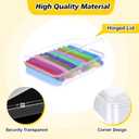 30 Pcs Plastic Crayon Box Holds 24 Crayon With Hinged Lid, Clear Crayon Organizer Holder Case Crayon Storage Containers for Art Crafts School Classroom Supplies (30)