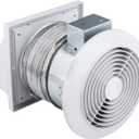 Quini 512M 6-inch Through Wall Exhaust Fan, 80 CFM 4.0 Sones, Bathroom Wall Exhaust Fan, Kitchen Ventilation Fan, 6-inch Diameter Vent, Retractable Duct