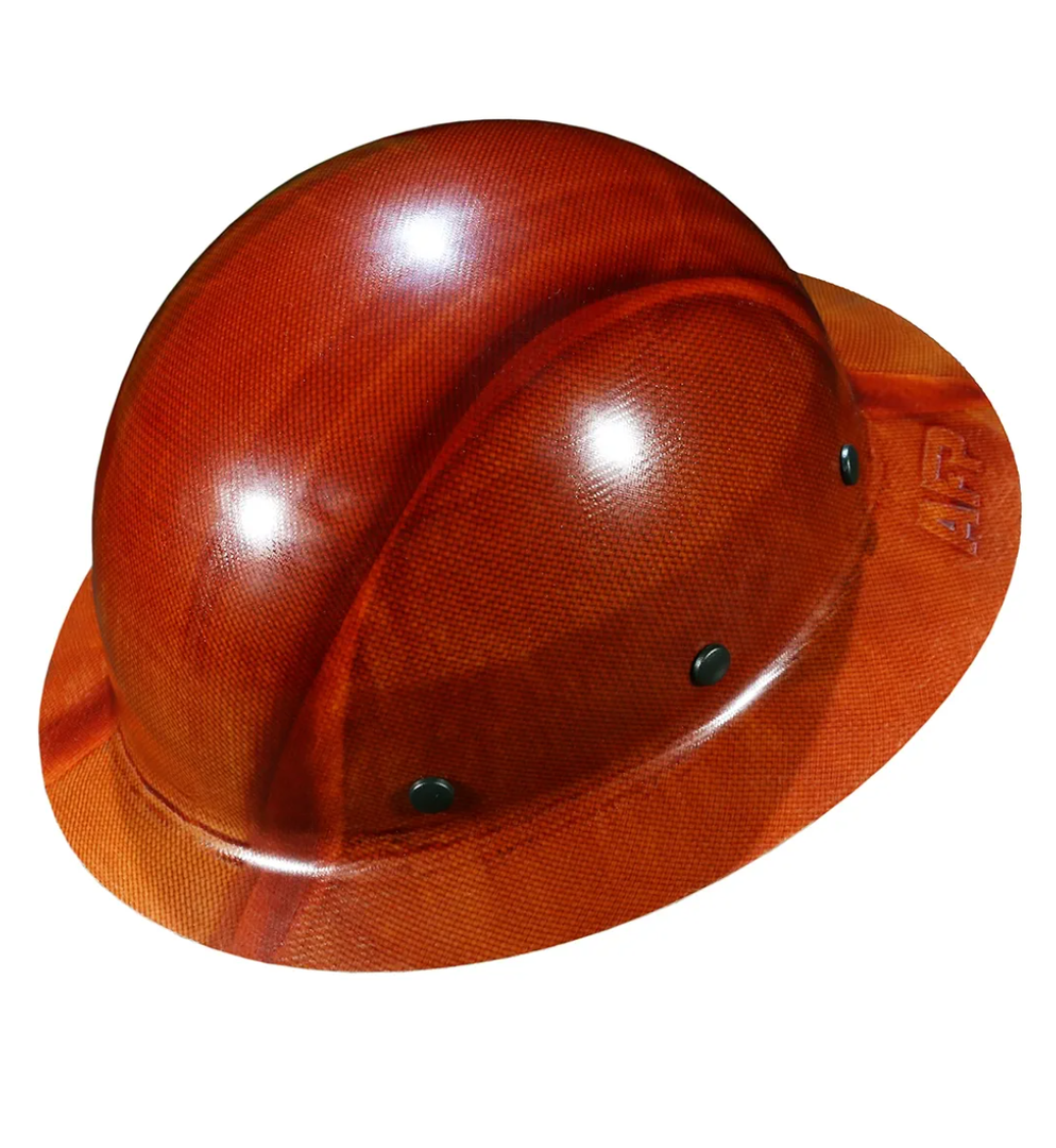 AFP Fiber Full Brim Hard Hat | 6 Point Ratchet Suspension | OSHA & ANSI Rated Glass G