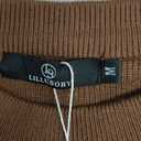 LILLUSORY Women's Oversized Batwing Sweaters 2025 Fall Outfits Trendy Crewneck Knit Side Slit Fashion Pullover Tops (Medium, Chocolate Brown)