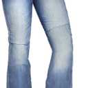 Flamingals Low Rise Boot Cut Jeans for Women Butt Lifting Western Pants with Pockets Flare Jeans Women (S)